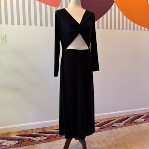 Old Navy | Fit & Flare Twist-Front Cutout Midi Dress